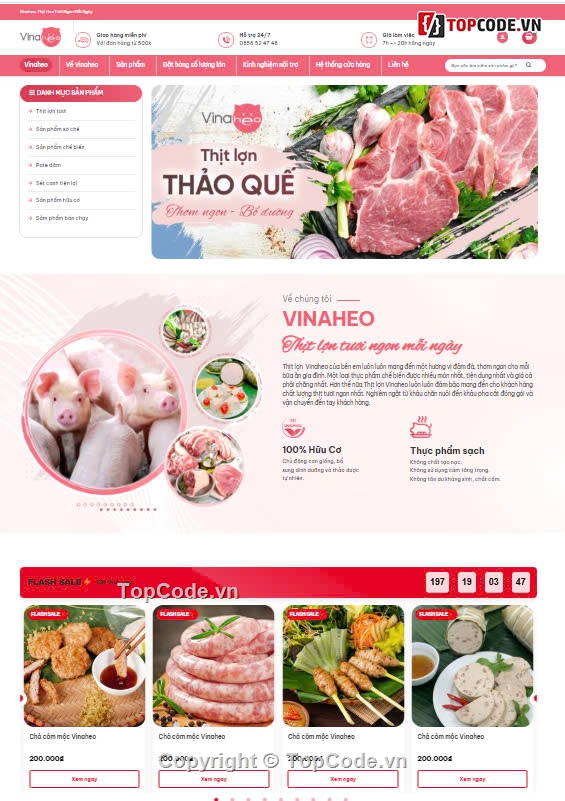 thịt heo,website bán thịt,bán thịt heo,code bán thịt,website bán thịt nhiều tính năng,Sharecode website bán thịt heo nhiều tính năng cực